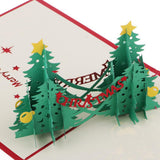 Max Christmas Tree Greeting Cards Paper 3D Handmade Holiday Happy Birthday Cards