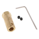 Max Metal 30mm Brass Hexagonal Coupler Shaft Motor Flexible Clutch & Wrench Set