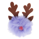 Max Keychain Christmas Elk Keyring Handbag Wallet Purse Decoration Light Purple