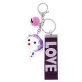 Max Crystal Resin Pendant Car Handbag Keychain Keyring Teddy Dog Model Purple