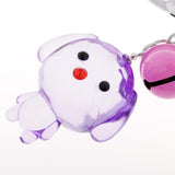 Max Crystal Resin Pendant Car Handbag Keychain Keyring Teddy Dog Model Purple