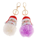 Max Cute Santa Claus Style Key Chain Keyring Pendant Lady Bag Car Pendant Beige