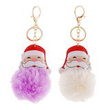 Max Cute Santa Claus Style Key Chain Keyring Pendant Lady Bag Car Pendant Beige
