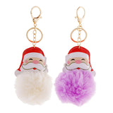 Max Cute Santa Claus Style Key Chain Keyring Pendant Lady Bag Car Pendant Beige