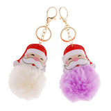 Max Cute Santa Claus Style Key Chain Keyring Pendant Lady Bag Car Pendant Beige