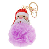 Max Cute Santa Claus Style Key Chain Keyring Pendant Lady Bag Car Pendant Purple