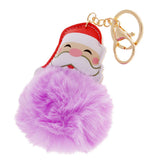 Max Cute Santa Claus Style Key Chain Keyring Pendant Lady Bag Car Pendant Purple