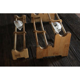 Max Bamboo Tea Cup Holder Cup Display Stand Storage Coffee Tea Cup Organizer  B