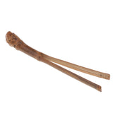 Max Bamboo Clips Multiuse for Tea Cup Bread Steak Food Tongs Tweezers 18x2x2cm