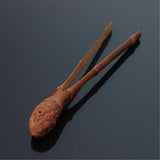 Max Bamboo Clips Multiuse for Tea Cup Bread Steak Food Tongs Tweezers 18x2x2cm