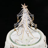 Maxbell Merry Go Round Wind Up Music Box Spun Glass Art Crafts Christmas Tree Gift