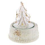 Maxbell Merry Go Round Wind Up Music Box Spun Glass Art Crafts Christmas Tree Gift
