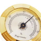 Max High Accuracy Round Gold Frame Hygrometer for Cigar Humidor