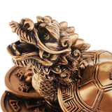 Max Feng Shui Dragon Turtle Tortoise Statue Figurine Lucky Wealth Ornament