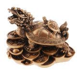 Max Feng Shui Dragon Turtle Tortoise Statue Figurine Lucky Wealth Ornament