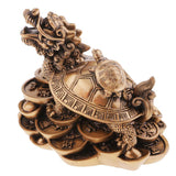 Max Feng Shui Dragon Turtle Tortoise Statue Figurine Lucky Wealth Ornament
