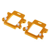 Max 2x Aluminum Rear Gear Box Mount for HSP 94103 94123 94111 94107 94108 Golden