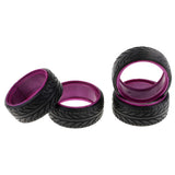 Max Double Liner Rubber Tires Shockproof Tyre Patterns for 1/10 HSP 94123 Purple
