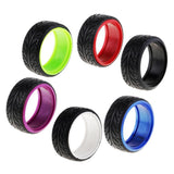 Max Double Liner Rubber Tires Shockproof Tyre Patterns for 1/10 HSP 94123 Purple