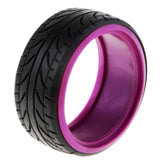 Max Double Liner Rubber Tires Shockproof Tyre Patterns for 1/10 HSP 94123 Purple