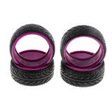 Max Double Liner Rubber Tires Shockproof Tyre Patterns for 1/10 HSP 94123 Purple