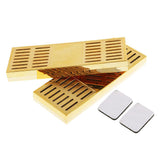 Max Rectangular Cigar Humidor Humidifier Hygrometer Box Cigar Accessory Gold