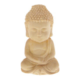 Max 7cm Boxwood Buddha Statue Sakyamuni Figurine Handmade Sculpture Decoration