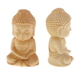 Max 7cm Boxwood Buddha Statue Sakyamuni Figurine Handmade Sculpture Decoration