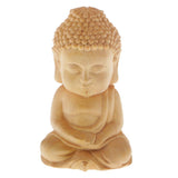 Max 7cm Boxwood Buddha Statue Sakyamuni Figurine Handmade Sculpture Decoration