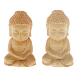 Max 7cm Boxwood Buddha Statue Sakyamuni Figurine Handmade Sculpture Decoration