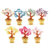 Max 7'' Mini Crystal Money Tree Bonsai Style Lucky Wealth Luck Feng Shui Yellow