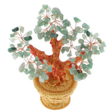 Max 7'' Mini Crystal Money Tree Bonsai Style Lucky Wealth Luck Feng Shui Green