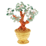 Max 7'' Mini Crystal Money Tree Bonsai Style Lucky Wealth Luck Feng Shui Green