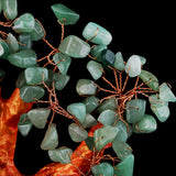 Max 7'' Mini Crystal Money Tree Bonsai Style Lucky Wealth Luck Feng Shui Green