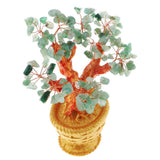 Max 7'' Mini Crystal Money Tree Bonsai Style Lucky Wealth Luck Feng Shui Green