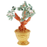 Max 7'' Mini Crystal Money Tree Bonsai Style Lucky Wealth Luck Feng Shui Green