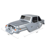 Max 1/10 RC Truck Body Shell with Decal DIY for Wrangler Axial SCX10 D90 Silver