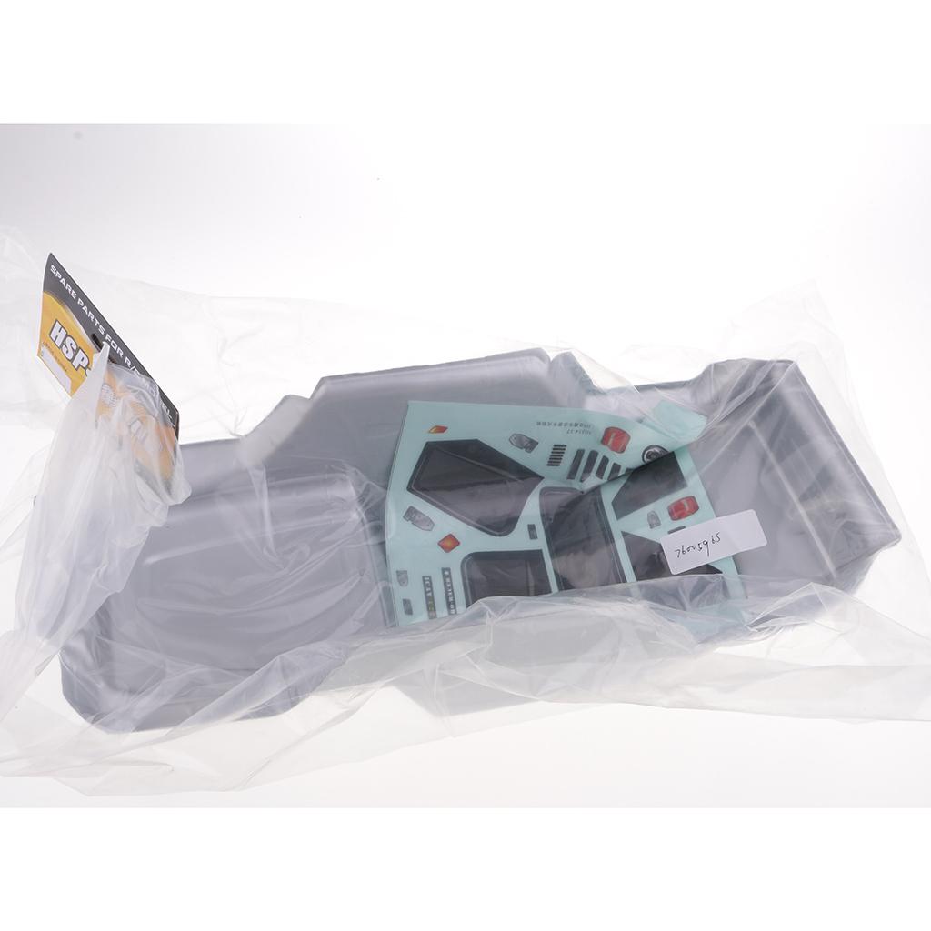 Max 1/10 RC Truck Body Shell with Decal DIY for Wrangler Axial SCX10 D90 Silver