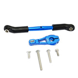 Max Aluminum Servo Horns & Rod Ends Steering Arm for TRX4 1/10 RC Car   Blue