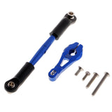 Max Aluminum Servo Horns & Rod Ends Steering Arm for TRX4 1/10 RC Car   Blue
