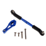 Max Aluminum Servo Horns & Rod Ends Steering Arm for TRX4 1/10 RC Car   Blue