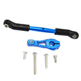 Max Aluminum Servo Horns & Rod Ends Steering Arm for TRX4 1/10 RC Car   Blue