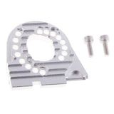 Max Aluminum Alloy Motor Mount Plate with Heat Sink Fins for Traxxas TRX4 Silver