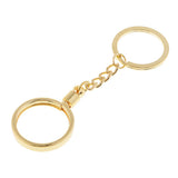 Max 27mm Coin Holder Keychain Round Golden Plastic