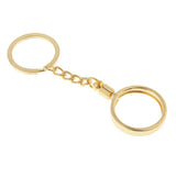 Max 27mm Coin Holder Keychain Round Golden Plastic