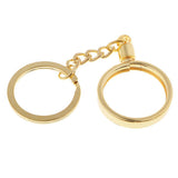 Max 27mm Coin Holder Keychain Round Golden Plastic