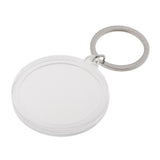 Max 40mm Coin Holder Keychain Round Silver Plastic  Style -1