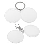 Max 40mm Coin Holder Keychain Round Silver Plastic  Style -1