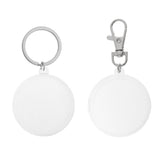 Max 40mm Coin Holder Keychain Round Silver Plastic  Style -1