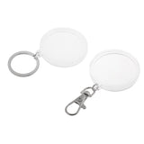 Max 40mm Coin Holder Keychain Round Silver Plastic  Style -1